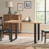 Dining Table, Black + Natural, 31D x 55W x 30H in