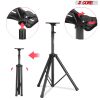 5 Core Speaker Stand Tripod Floor Heavy Duty Adjustable Up to 72 Inch DJ Studio Monitor Stands Pole Mount- SS HD 1PK BLK WOB