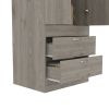 Lisboa 2-Door Armoire Light Gray