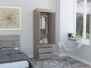 Lisboa 2-Door Armoire Light Gray