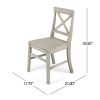 Acacia Wood Dining Chairs, Light Grey Wash, 21D x 17.75W x 35.5H Inch (Set of 2)