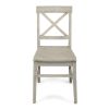 Acacia Wood Dining Chairs, Light Grey Wash, 21D x 17.75W x 35.5H Inch (Set of 2)