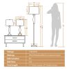 3-Piece Modern Nickel Finish Lamp Set