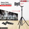 5 Core Speaker Stand Tripod Floor Heavy Duty Adjustable Up to 72 Inch DJ Studio Monitor Stands Pole Mount- SS HD 1PK BLK WOB