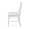 Acacia Wood Dining Chairs, White