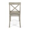 Acacia Wood Dining Chairs, Light Grey Wash, 21D x 17.75W x 35.5H Inch (Set of 2)