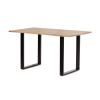 Dining Table, Black + Natural, 31D x 55W x 30H in