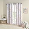 Grommet Top Printed Marble Metallic Total Blackout Curtain(Only 1 Pc Panel)