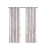 Grommet Top Printed Marble Metallic Total Blackout Curtain(Only 1 Pc Panel)