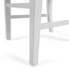 Acacia Wood Dining Chairs, White