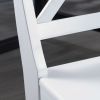 Acacia Wood Dining Chairs, White