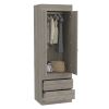 Lisboa 2-Door Armoire Light Gray