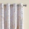 Grommet Top Printed Marble Metallic Total Blackout Curtain(Only 1 Pc Panel)